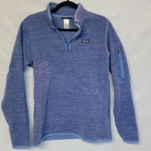Patagonia Women's Purple/blue Quarter-Zip Sweater Size Large